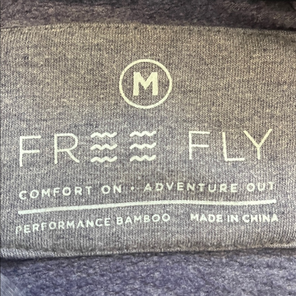 Free Fly Performance Quarter Zip Pullover Gray/Blue Size M - Picture 6 of 8